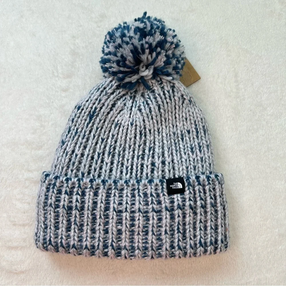 NWT The North Face Kids' Lined Cozy Grey Chunky Beanie Winter Hat